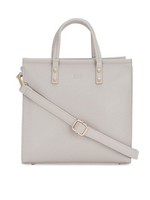 

AND Grey Solid Handheld Bag