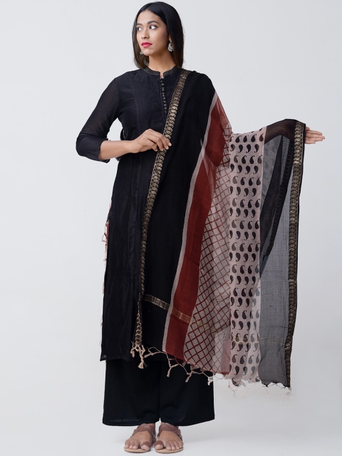 

Unnati Silks Black Printed Sustainable Dupatta