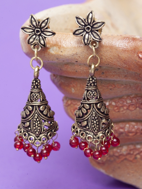 

Stoln Gold-Plated & Red Classic Drop Earrings