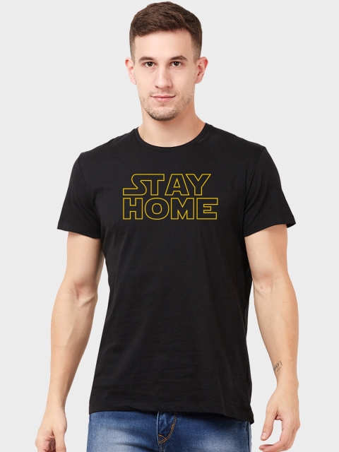 

Free Authority Men Black Printed Round Neck T-shirt