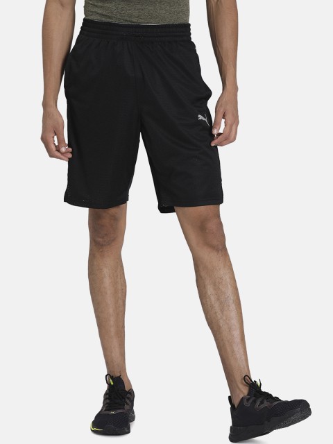

Puma Men Black Solid Regular Fit Regular Shorts