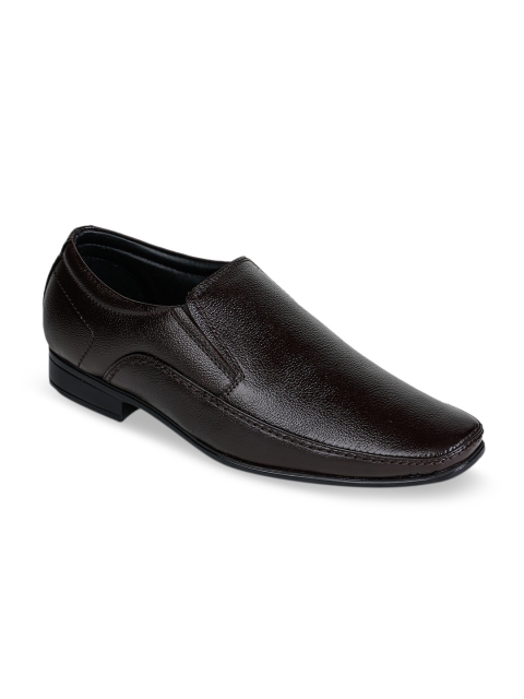 

Liberty Men Brown Solid Leather Formal Slip-Ons