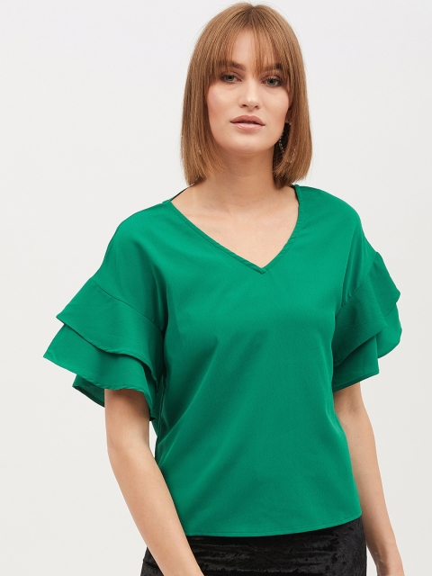 

Harpa Women Green Solid Top