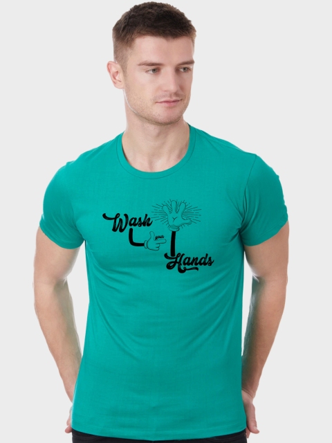 

Free Authority Men Green Printed Round Neck T-shirt