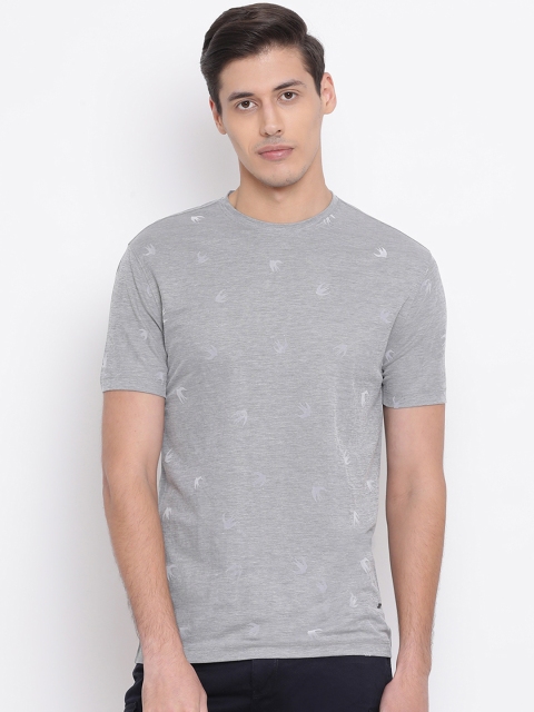 

Crimsoune Club Men Grey Printed Round Neck T-shirt