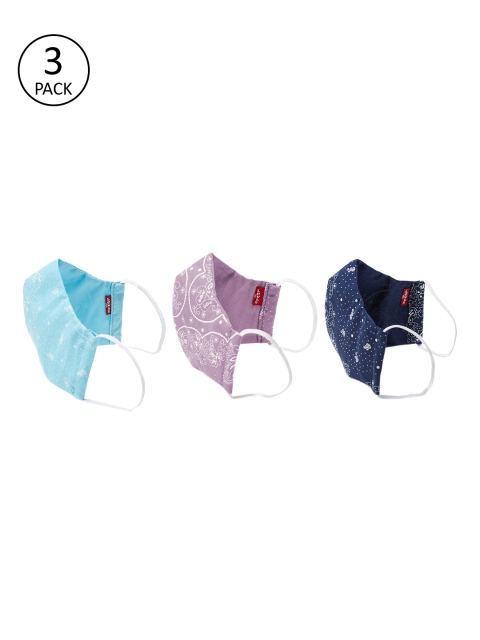 

Levis Unisex Pack Of 3 2 Ply Bandana Print Mask, Pink