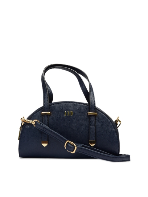 

AND Women Navy Blue Solid Handheld Bag
