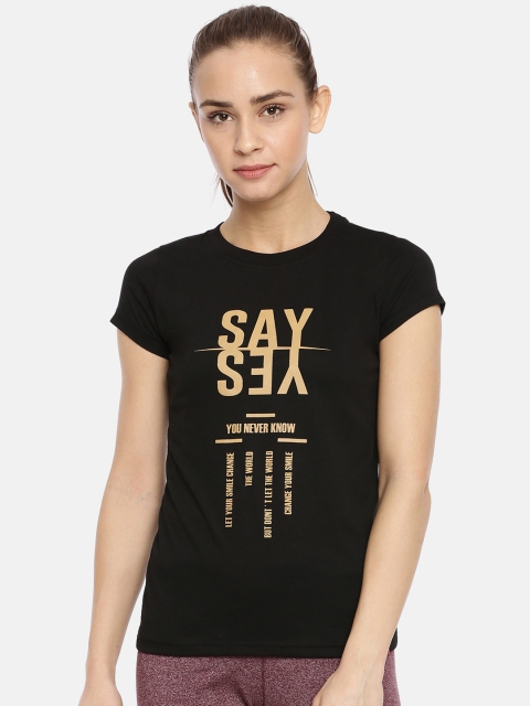 

Macrowoman Pack Of 2 W-Series Women Black Printed Round Neck T-shirt