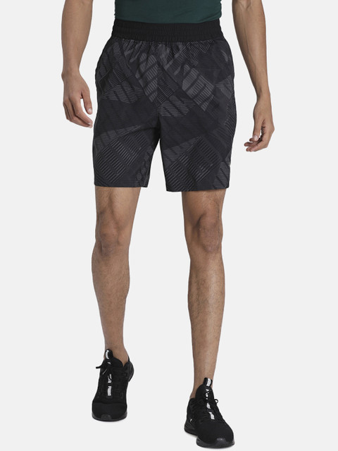 

Puma Men Black Solid Regular Fit Sports AOP Woven Shorts