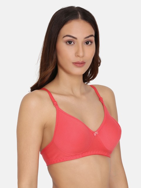 

PRETTYBOLD Orange Solid Non-Wired Non Padded T-shirt Bra PB-14 ORANG