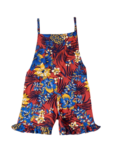 

Kid Studio Girls Multicoloured Floral Printed Playsuit, Multi