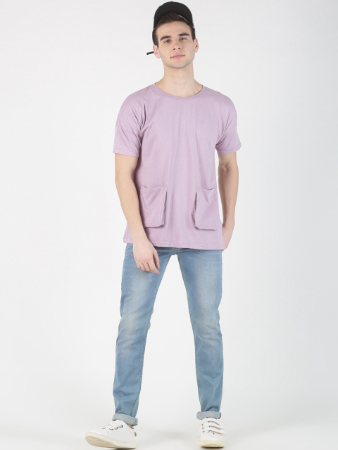 

Blue Saint Men Purple Solid Round Neck T-shirt