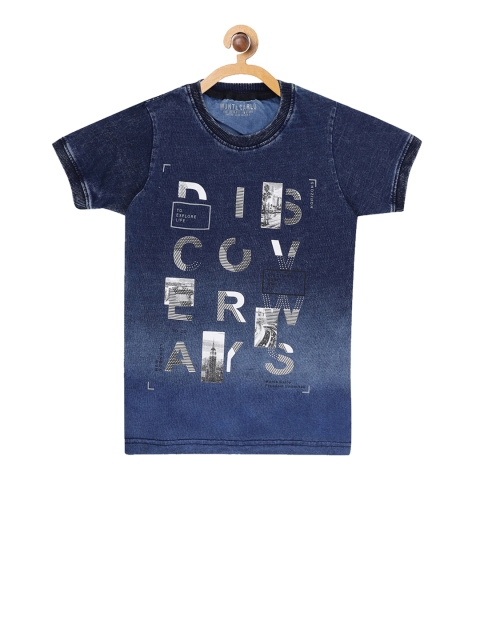 

Monte Carlo Boys Navy Blue Printed Round Neck T-shirt