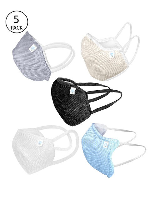 

Ahalyaa Unisex Pack of 5 Assorted 4-Ply Protective Outdoor Masks