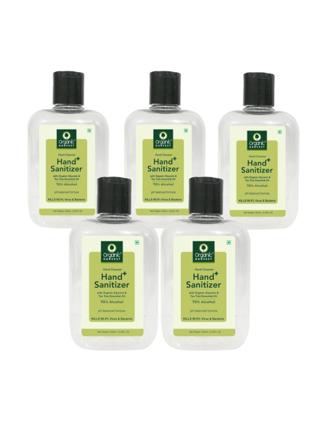 

Organic Harvest Pack of 5 Hand Sanitizers, White