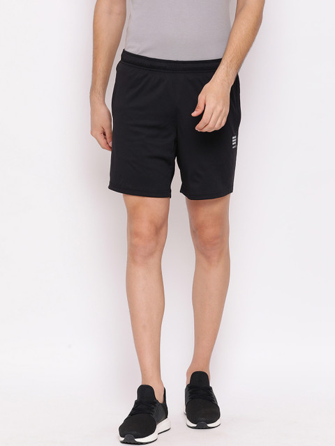 

rock.it Men Black Solid Regular Fit Sports Shorts
