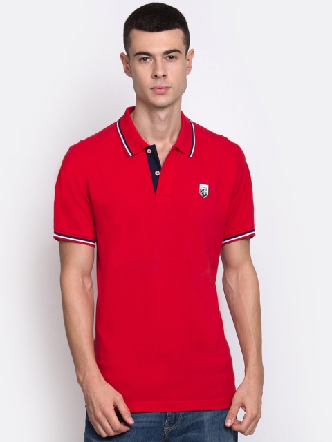 

GANT Men Red Solid Polo Collar T-shirt