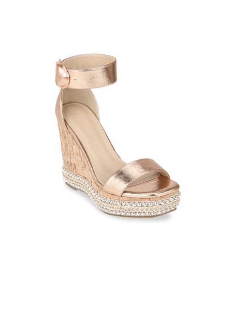 

Truffle Collection Women Rose Gold Solid Sandals