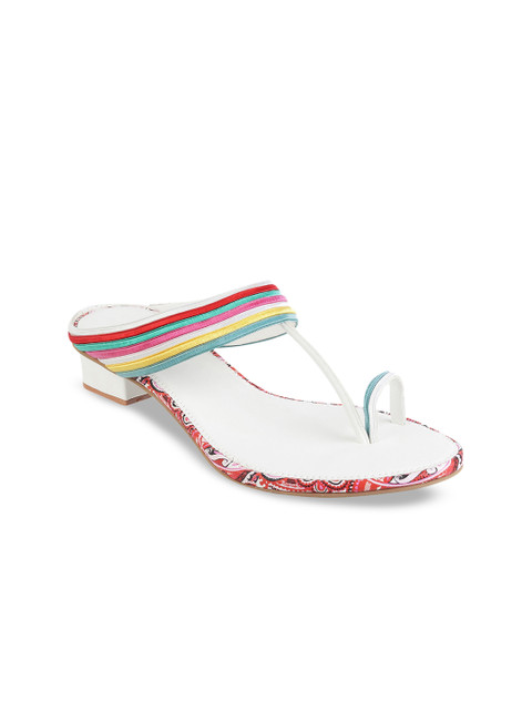 

Metro Women White Striped Heels