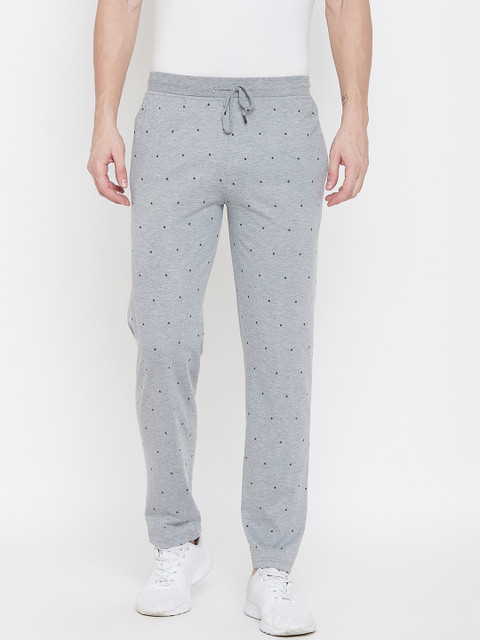 

Okane Men Grey Printed Track Pants