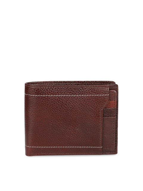 

CRUSSET Men Brown Solid Two Fold Leather Wallet