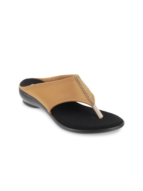 

Metro Women Muted Gold-Toned Solid Embellished Wedge Heels