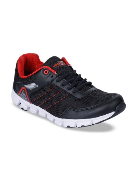 

Liberty Men Black PU and Canvas Running Shoes