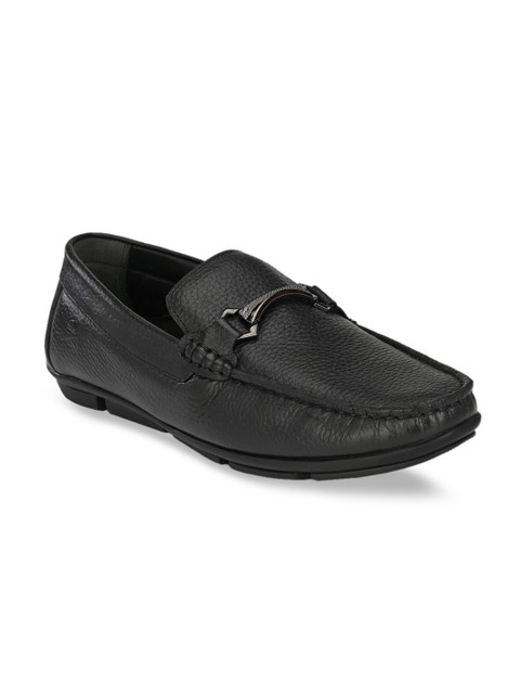 

Hitz Men Black Leather Loafers