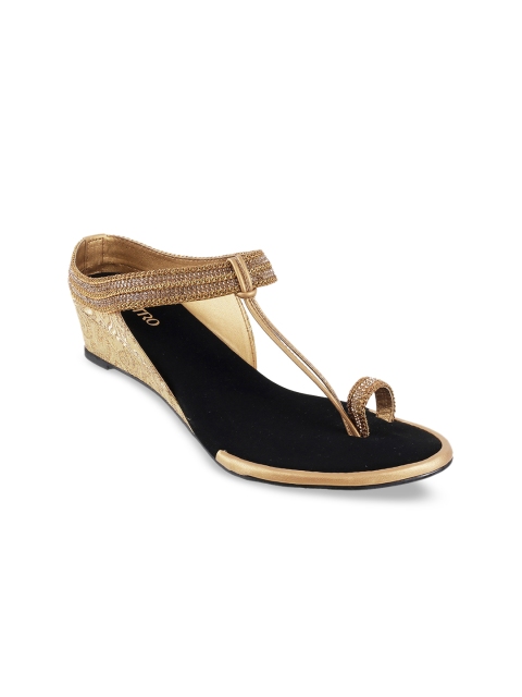 

Metro Women Gold-Toned Solid Wedges