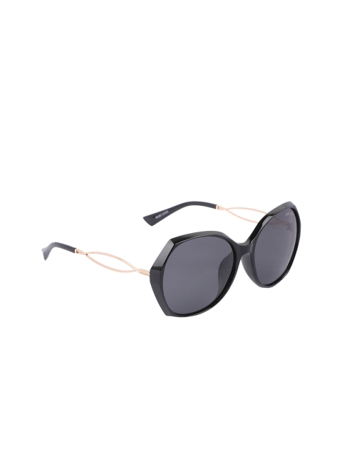 

MARC LOUIS Women Polarised and UV Protected Square Sunglasses ML2024C1SG, Black