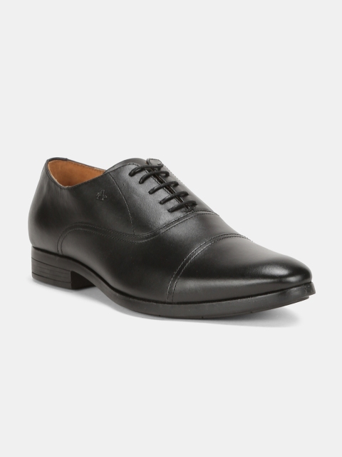 

Arrow Men Black Solid Slon 2.0 Leather Formal Oxfords