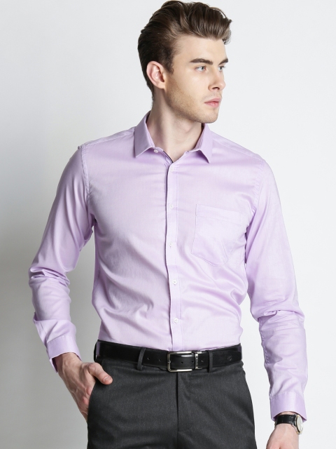 

RICHARD PARKER by Pantaloons Men Lavender Slim Fit Solid Formal Shirt