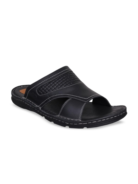 

ID Men Black Leather Comfort Sandals