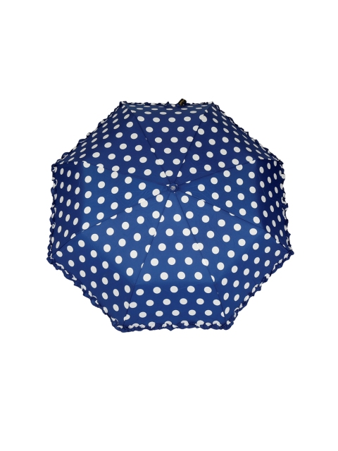 

FabSeasons Unisex Blue & White Polka Dots Digital Printed 3 Fold Automatic Umbrella