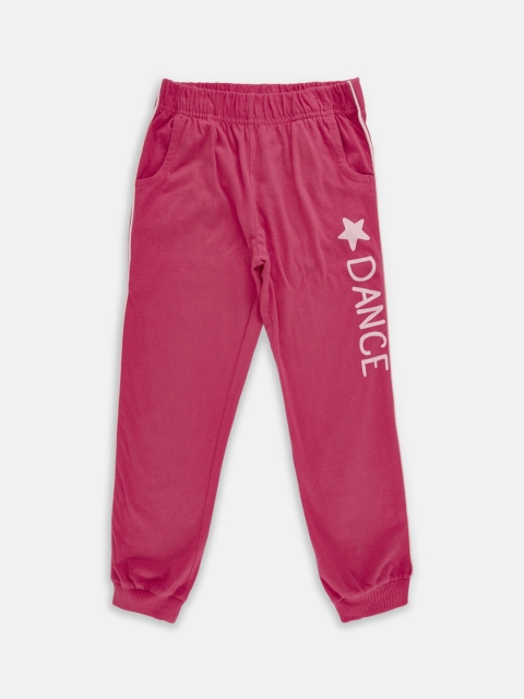 

CHALK by Pantaloons Girls Pink Solid Slim-Fit Joggers