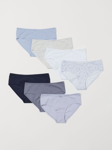 

H&M Women 7-Pack Multicoloured Hipster Briefs, Multi