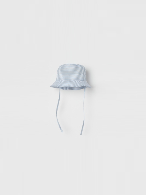 

H&M Unisex Blue & White Striped Cotton Sun hat