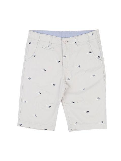 

Pantaloons Junior Boys Grey Printed Regular Shorts