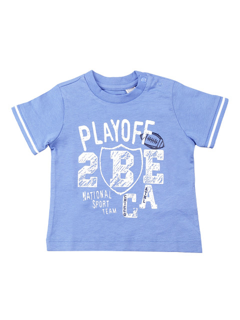 

Chicco Boys Blue Printed Round Neck Pure Cotton T-shirt