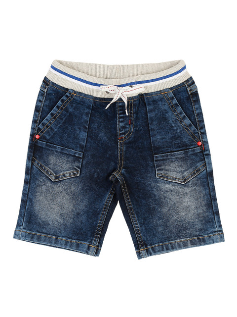 

Pantaloons Junior Boys Blue Solid Regular Fit Regular Shorts
