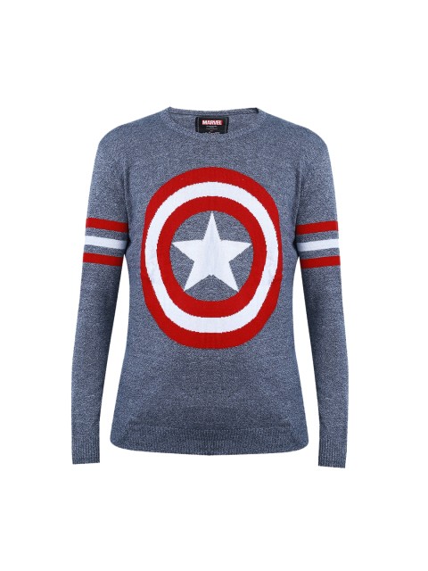 

Kids Ville Boys Blue & Red Captain America Printed Sweatshirt