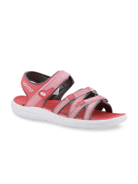

Lotto Women Pink & White Printed Sports Sandals
