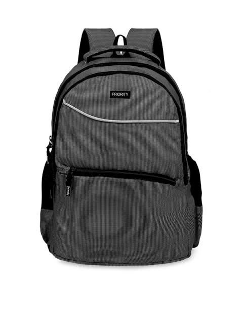 

Priority Unisex Grey Geometric Backpack