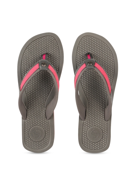 

Solethreads Women Grey & Pink Solid Thong Flip-Flops