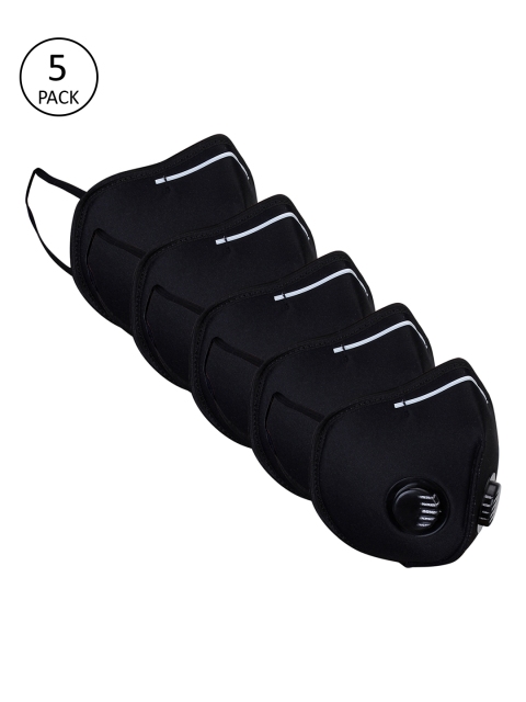 

Diana Korr Men Pack of 5 Reusable HypaShield Anti-Pollution Face Mask, Black