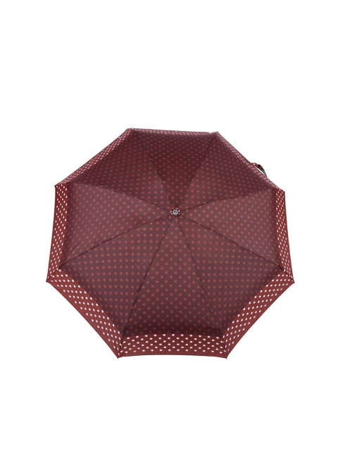 

FabSeasons Unisex Brown & White 5 Fold Polka Dots Digital Printed Small Compact Manual Umbrella