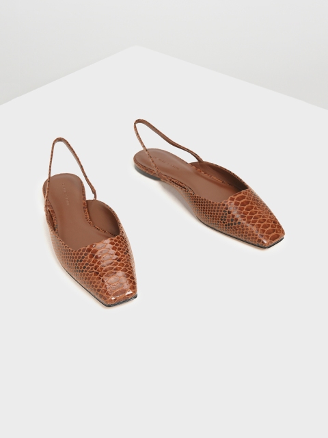

CHARLES & KEITH Women Brown Printed Mules