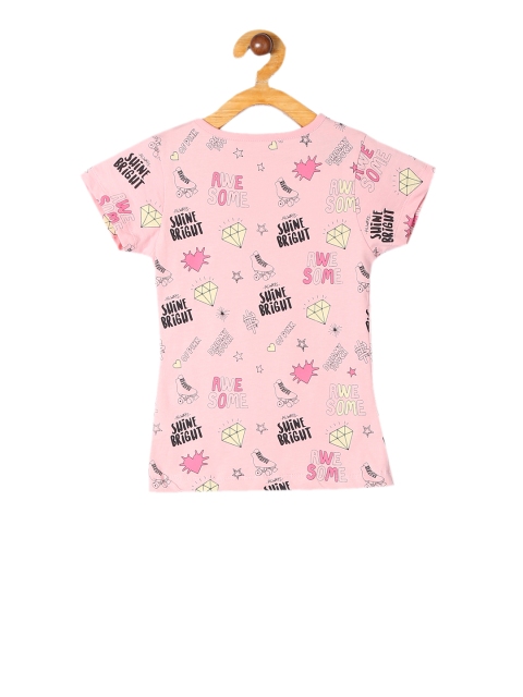 

Cherokee Girls Pink Printed Round Neck T-shirt