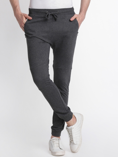 

Ajile by Pantaloons Men Charcoal Grey Solid Slim-Fit Joggers