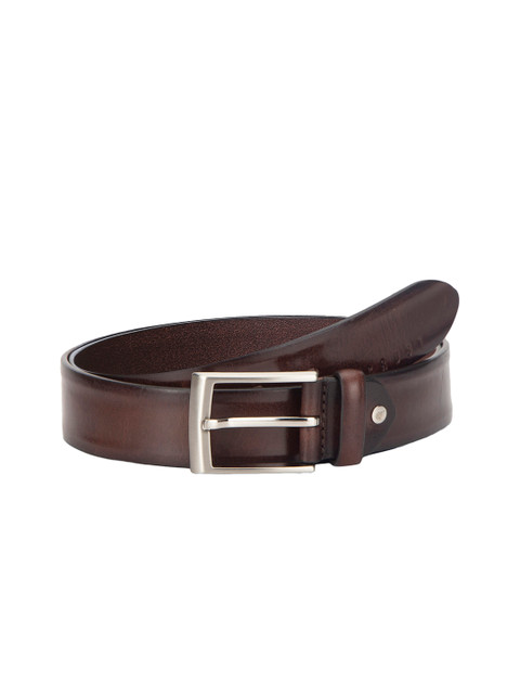 

CRUST Men Brown Solid Leather Belt